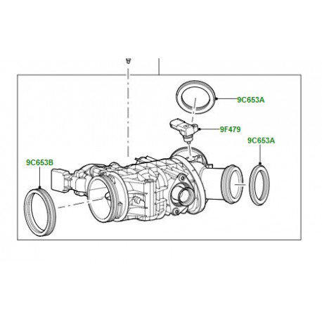 Land rover corps de papillon et moteur (LR078820)