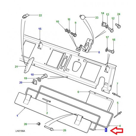 Land rover joint mousse volet (JAE000030)