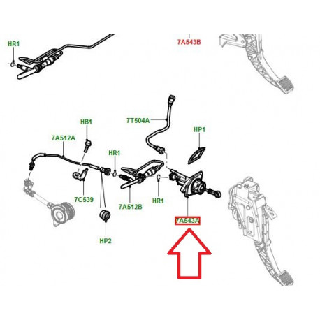 Land rover emetteur embrayage (LR044439)