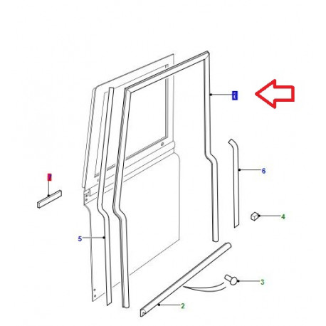 Land rover JOINT DE PORTE AVANT DROITE Defender 90, 110, 130 (LR077687)