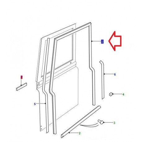 Land rover JOINT DE PORTE GAUCHE Defender 90, 110, 130 (LR077686)