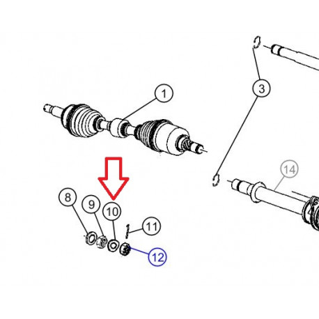 Mopar rondelle cardan (05212684)