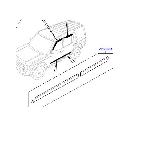 Land rover moulures de protection insert chrome (VPLAP0288)