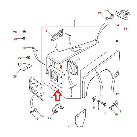 Land rover tole phare avant droit (RTC6353)