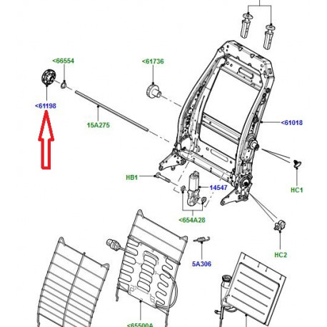 Land rover poign. etoilee-mecan. regl. doss. Discovery 3 (HJN500021HPQ)