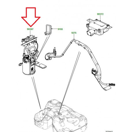 Land rover transmetteur et pompe Freelander 2 (LR038599)