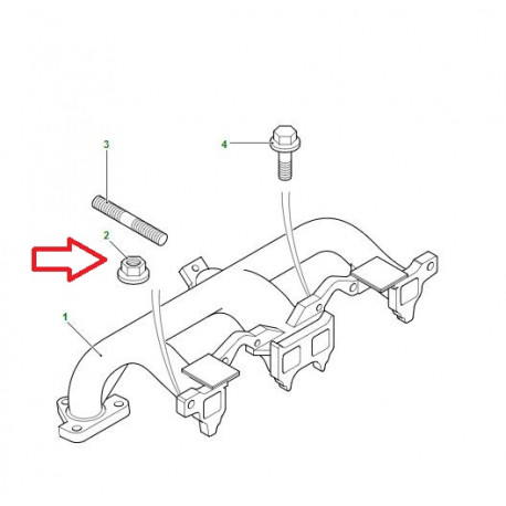 Land rover ecrou a six pans (FN108046)