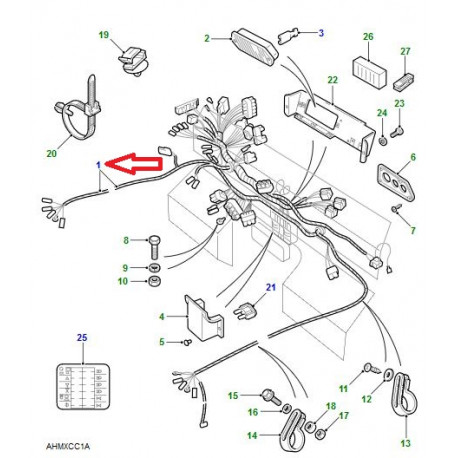 Land rover cablage principal (YMC500924)