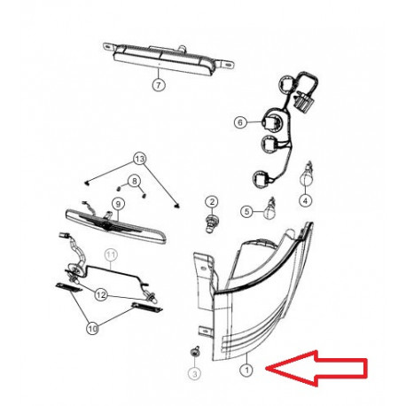 Mopar lanterne ar (05182532AF)