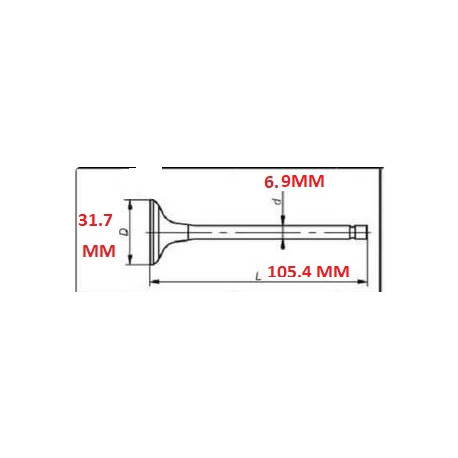 Land rover soupape d'échappement Defender 90, 110, 130 et Discovery 2 (ERR6612)