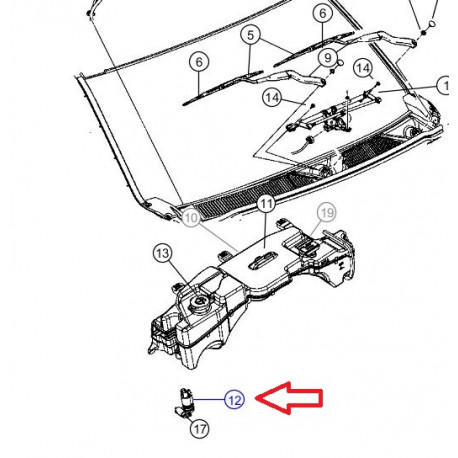 Mopar pompe de lave glace avant (05179153AC)