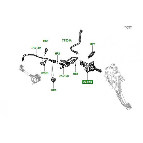 Land rover emetteur d'embrayage Freelander 2 (LR007158)