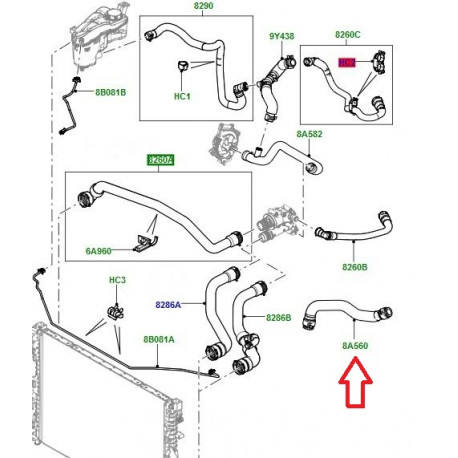 Land rover raccord (LR006660)