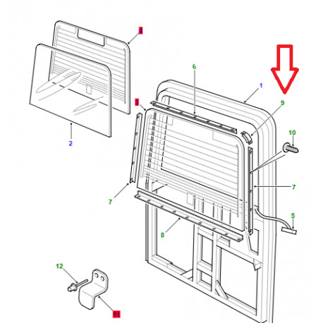 Land rover attache-garnissage de porte (333035)