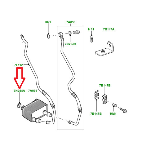 Land rover Joint torique refroidisseur (PYX000070)