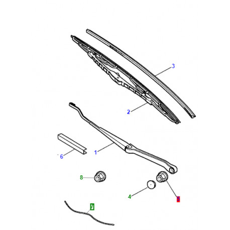 Jaguar balai d'essuie-glace passager droite S-Type,  XJ6 X350,  X358 et XJ8 X308 (XR858025)