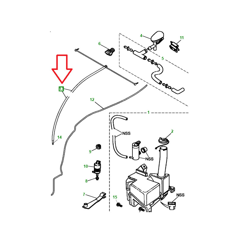 Commander durite de lave-glace S-Type JAGUAR (XR848262) pas cher sur RLD  Autos