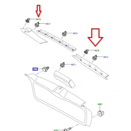 Land rover agrafe Range L322,  Sport (EYC000202)