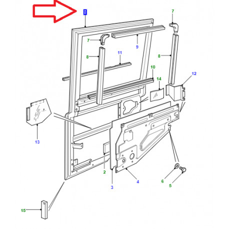 Land rover porte arrière laterale droite (BFL710020)
