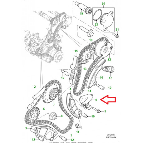 Jaguar tendeur chaîne de distribution primaire (JDE39113)