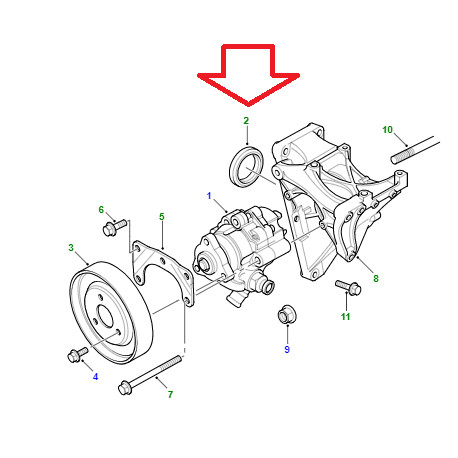 Land rover joint de pompe à eau Discovery 2 et Freelander 1 (ERR6711)