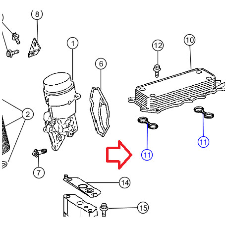 Mopar joint refroidisseur huile (5175579AC)