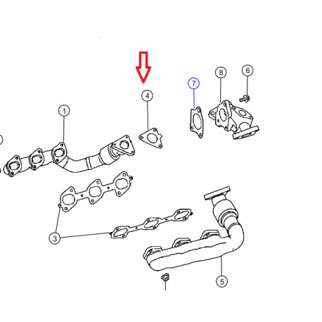 Mopar joint collecteur echpt gauche (68086655AA)