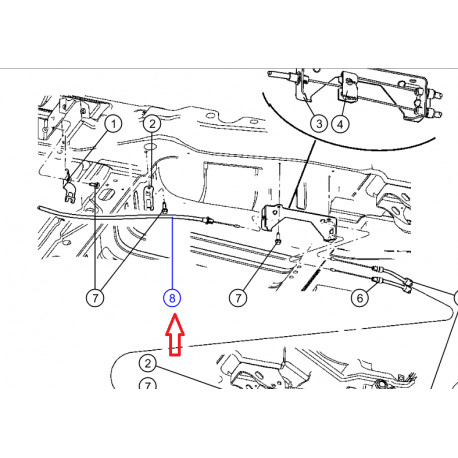 Mopar cable frein primaire Voyager RG (04721310AE)