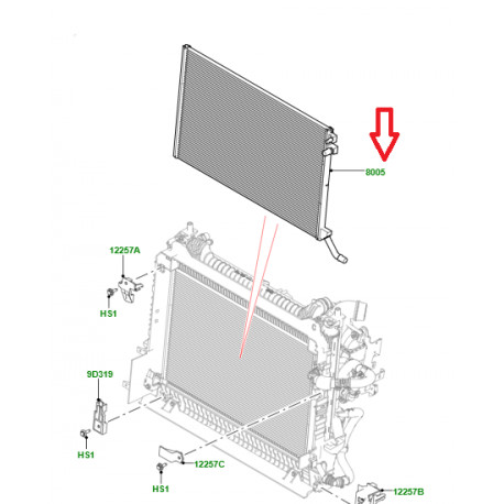 Land rover echangeur air (LR092812)