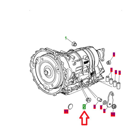 Jaguar bouchon fileté S-Type,  XF X250,  XJ X351,  XJ6 X350,  XJ6 X358,  XJ8 X308 (C2C38962)