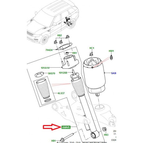 Land rover amortisseur Range Sport (LR047132)