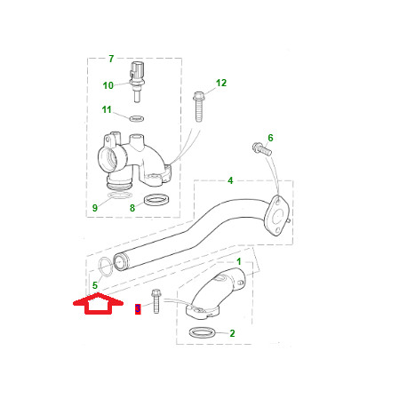 Jaguar joint de sortie d'eau X-Type et XK8 (C2S5121)