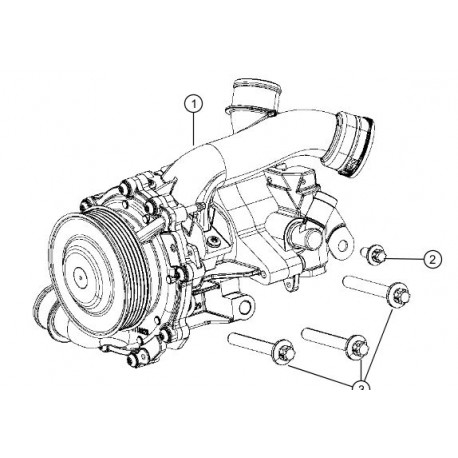 Mopar pompe à eau + pompe direction assistee (68090692AB)