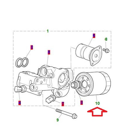 Jaguar filtre à huile S-Type,  XF X250,  XJ6 X350,  XJ8 X308,  XJR X350,  XK,  XK8,  XKR (C2C41611)