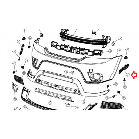 Mopar support de pare choc evant gauche (05178411AD)