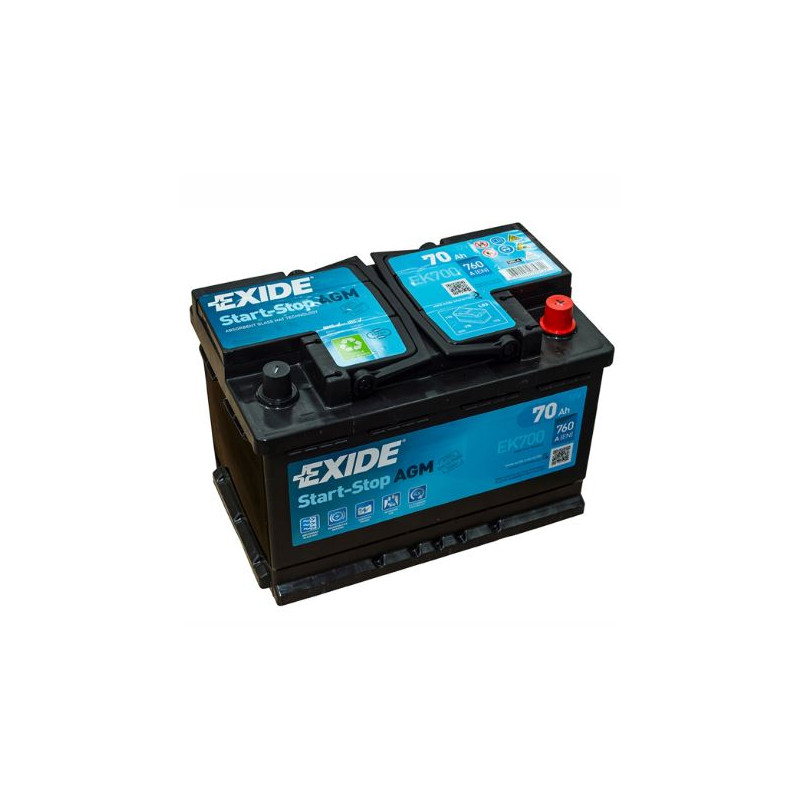 Commander batterie 12v 70ah 760a EXIDE (0P365) pas cher sur RLD Autos