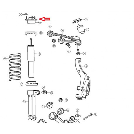 Mopar coupelle amortisseur avant droit (52109950AC)