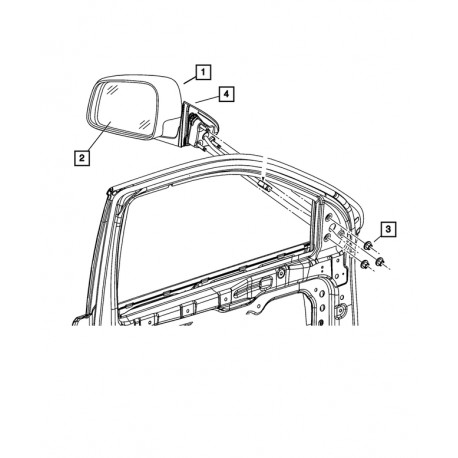 Mopar retroviseur extérieur gauche (1JN83TZZAP)