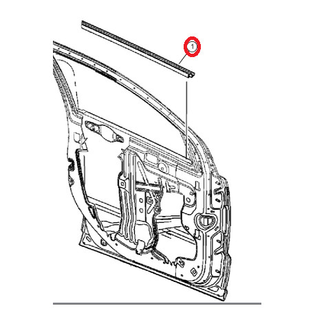 Mopar leche vitre avant droit exterieur (05074714AI)