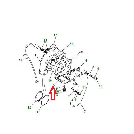 Land rover joint turbocompresseur entree Defender 90, 110, 130 (ETC5710)