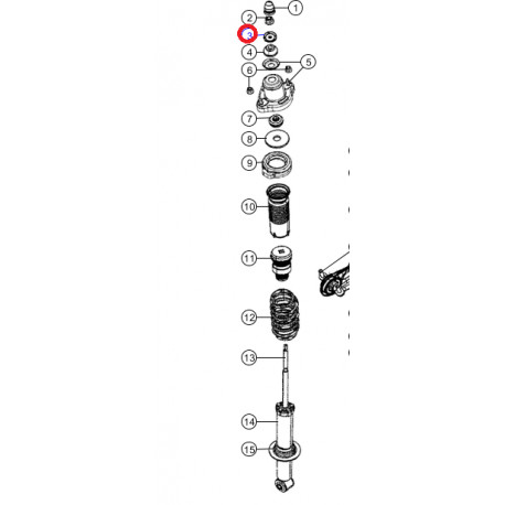 Mopar rondelle de monture amortisseur (05085529AA)