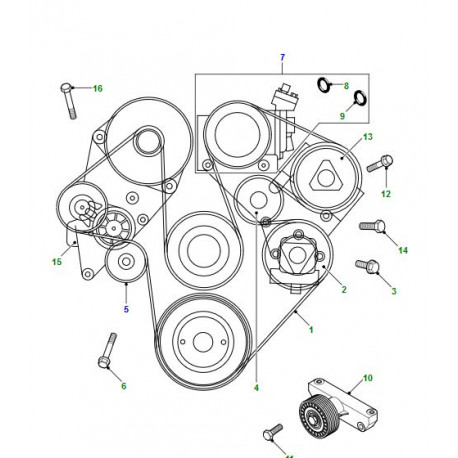 Land rover poulie Discovery 2 et Range P38 Defender (ERR4868LR)