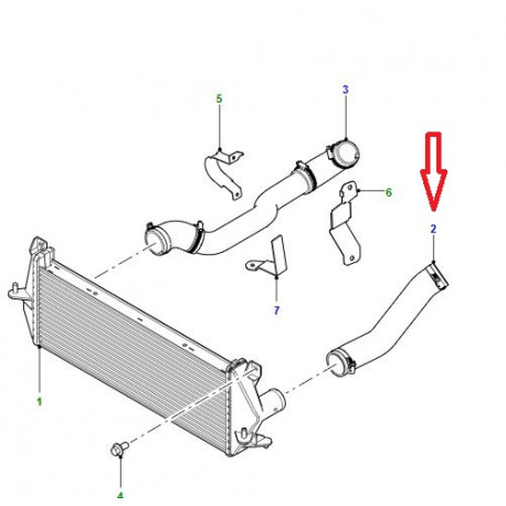 Land rover durite intercooler  Defender (LR066344)