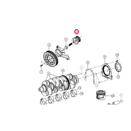 Mopar roue dentée de vilebrequin (68334955AA)