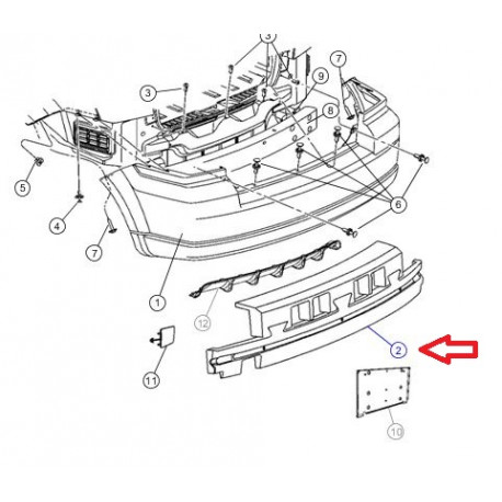 Mopar mousse absorbeur arriere (05303772AB)