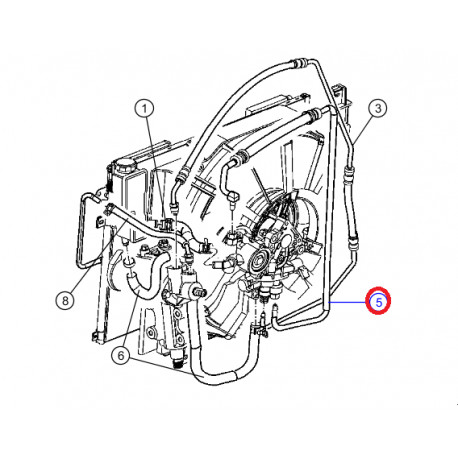 Mopar durite d'huile de   direction assistee Grand Cherokee WG (52089501AA)