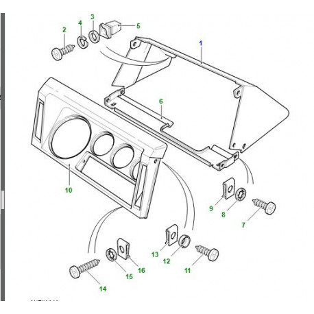 Land rover porte instruments Defender 90, 110, 130 (YAF100090)