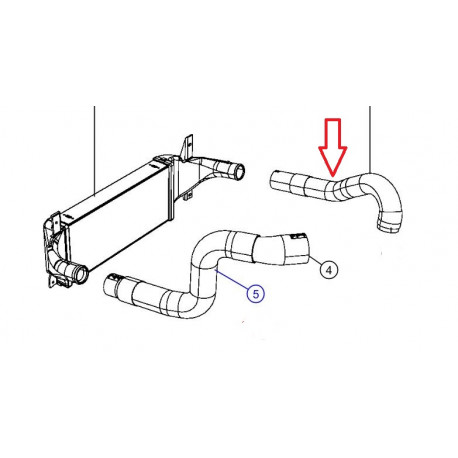 Mopar durite entree refroidisseur d'air Wrangler JK (55056639AE)