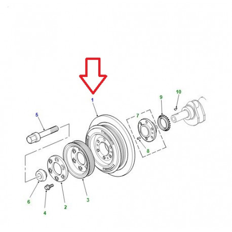 Land rover poulie arbre a cames Range P38 (STC3345)