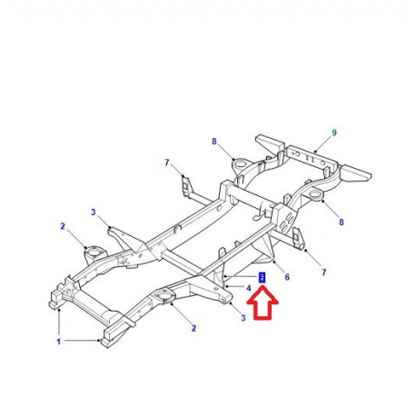 Land rover support avant Defender 90, 110, 130 (STC8605)